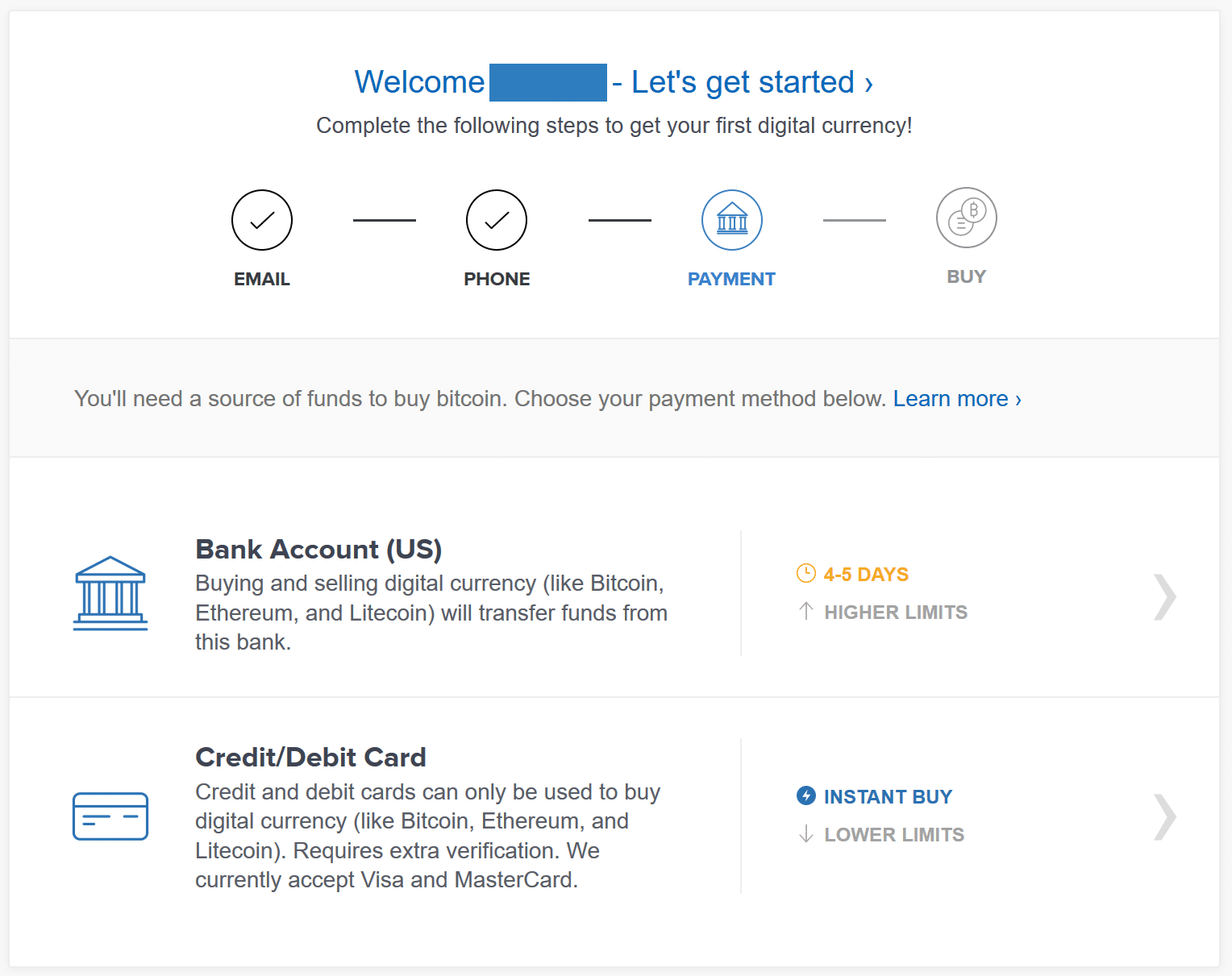 how long does it take coinbase to transfer to bank