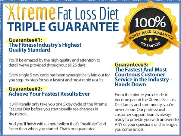 Xtreme fat loss diet guarantee