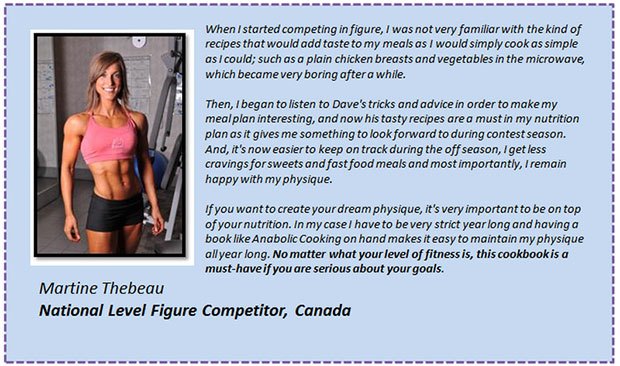 Testimonial for anabolic cooking cookbook