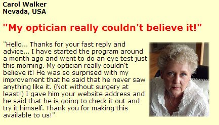 Vision without glasses testimonial