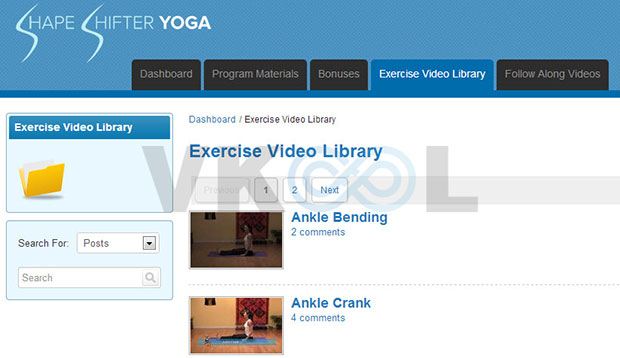 Shapeshifter yoga membership site exercies video library