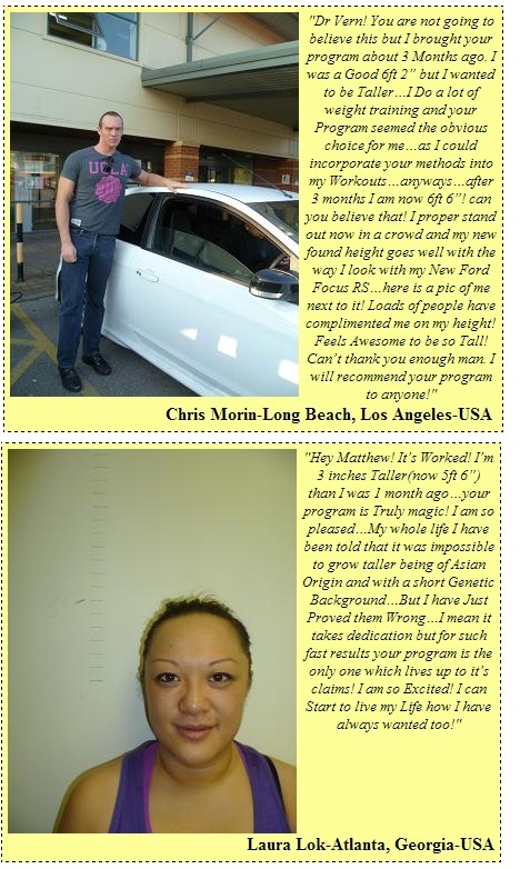 grow taller for dummies review Chris Morin-Long Beach and Laura Lok-Atlanta