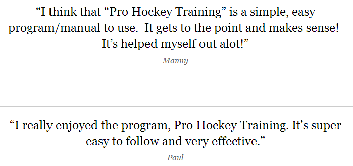 pro hockey training