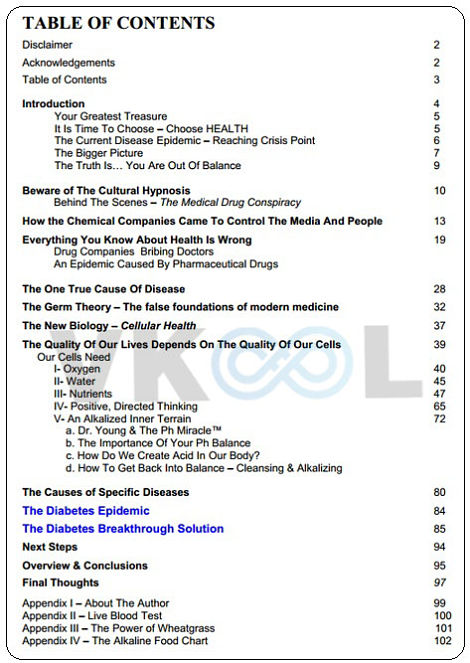 reverse diabetes now pdf table of contents
