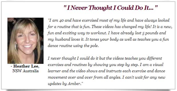 Testimonial Pole dancing course