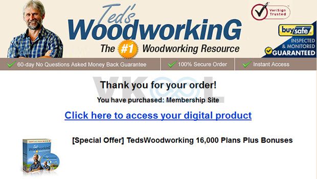 Teds wood working order confirm