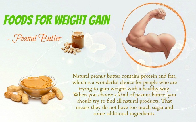 foods for weight gain - peanut butter