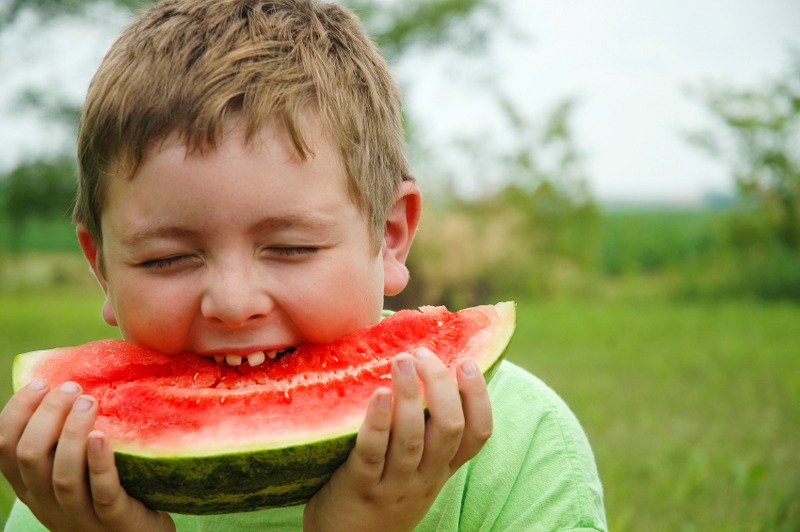 healthy baby food with watermelon