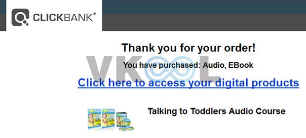Talking to toddlers order confirm