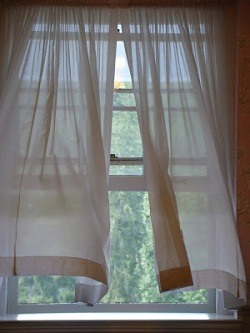 have the curtains half-open
