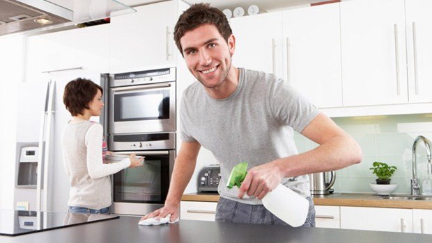 clean the kitchen and check all devices