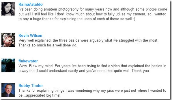 Photography masterclass testimonial