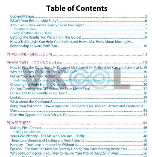 The girl gets ring system table of content