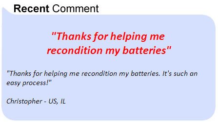 Testimonial how to recondition batteries