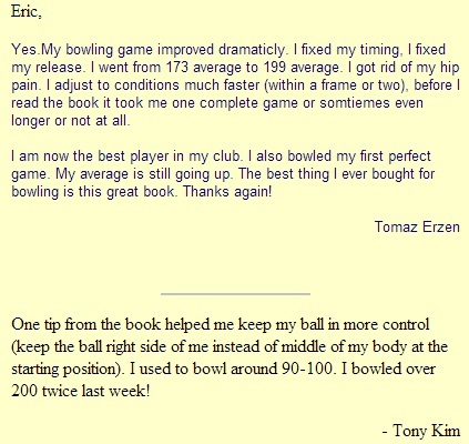 ultimate bowling guide Tomaz Erzen and Tony Kim
