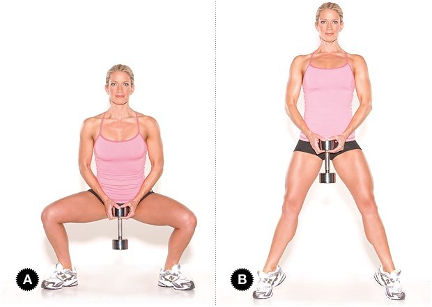 thigh strengthening exercises - plie walk