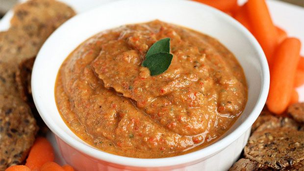 Red Pepper, Roasted Eggplant, And Garlic Spread