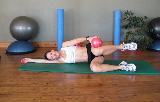 thigh strengthening exercises - weighted inner thigh lift