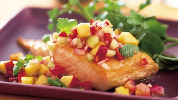 Roast salmon with salsa download
