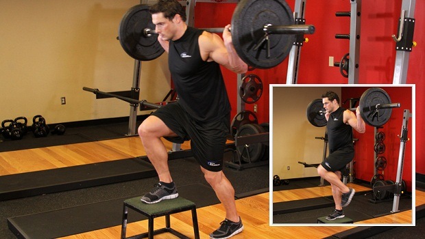 barbell step ups