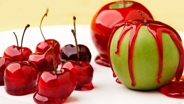 cherries and apples