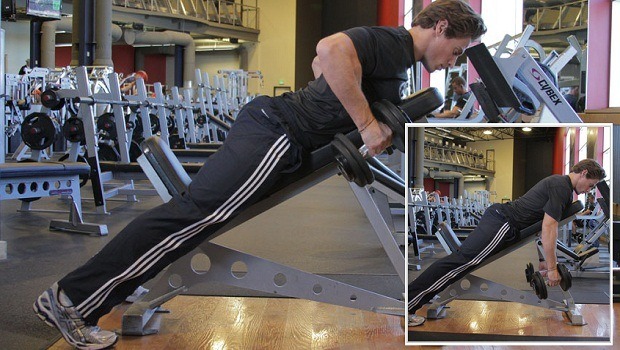 dumbbell incline row