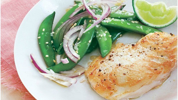 halibut with sugar snap pea salad download