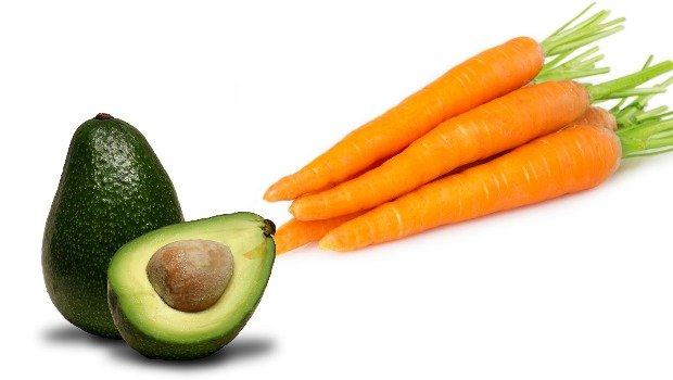 carrots, avocado