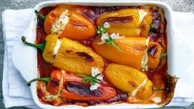 grilled bell peppers & goat cheese download