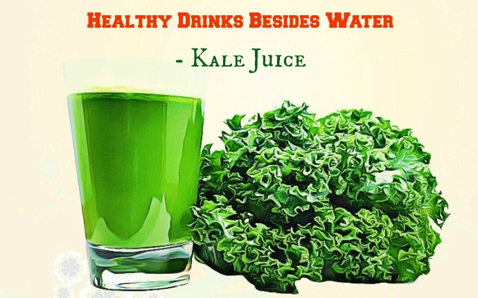 healthy drinks besides water - kale juice