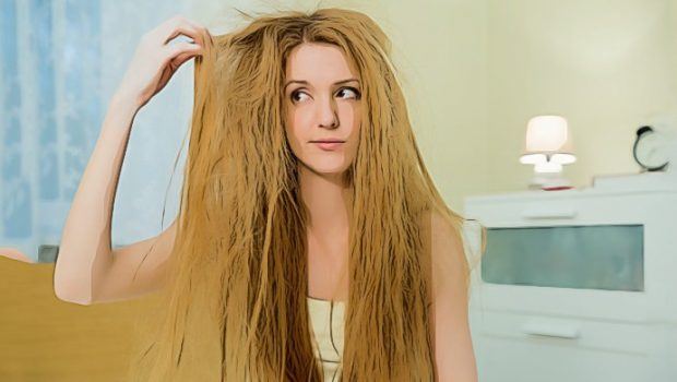 natural tips for dry hair are exposed
