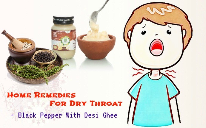 home remedies for dry throat - black pepper with desi ghee