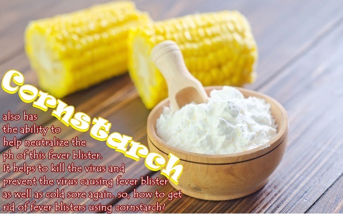 how to get rid of fever blisters - cornstarch