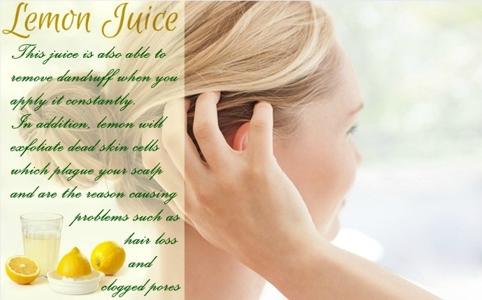 natural hair mask for dry scalp - lemon juice