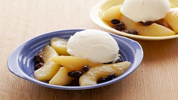 low fat recipes-dessert cinnamon pear frozen yogurt