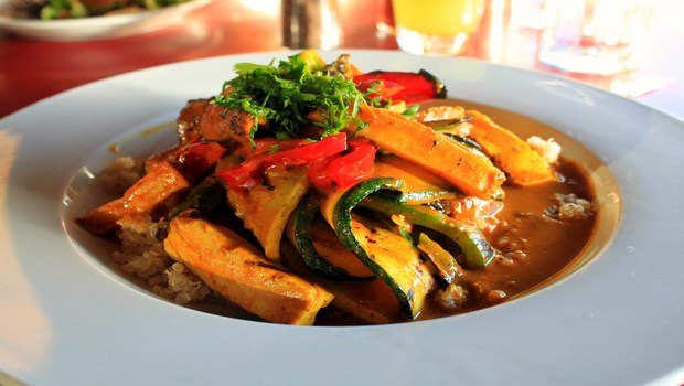 high blood pressure diet-red curry with vegetables