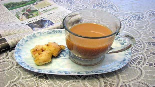 how to make ginger tea-ginger tea with milk