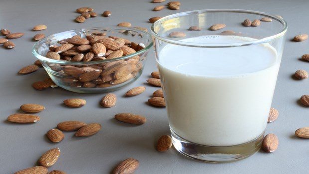 low blood pressure diet-almonds and milk