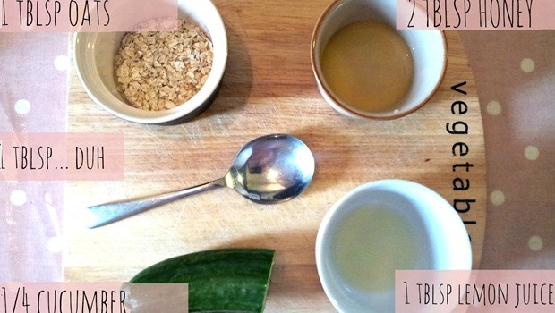 cucumber face mask - cucumber, honey and oatmeal face mask