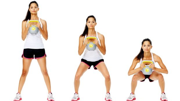 workouts for butt - dumbbell squat