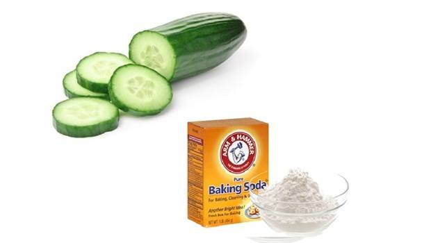 baking soda face mask - refreshing mask of cucumber and baking soda