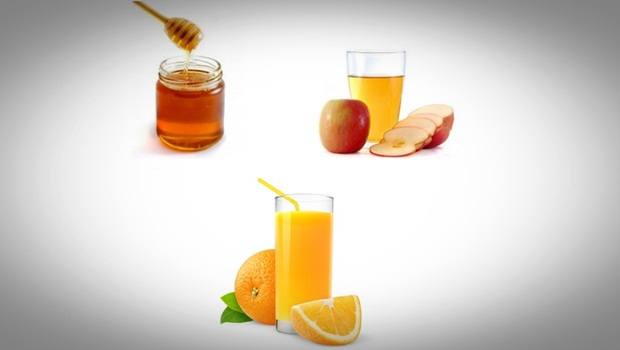 how to get rid of black spots - apple cider vinegar with honey and orange juice