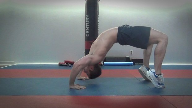bodyweight exercises for shoulders - bridge push-up