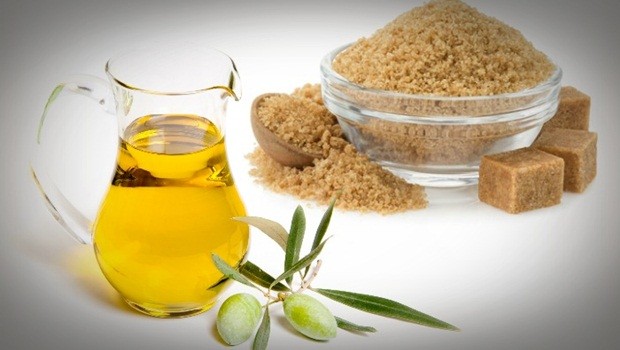 hair masks for frizzy hair -brown sugar, olive oil and essential oils