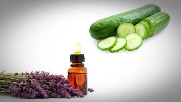 how to get rid of blotchy skin - cucumber and lavender oil