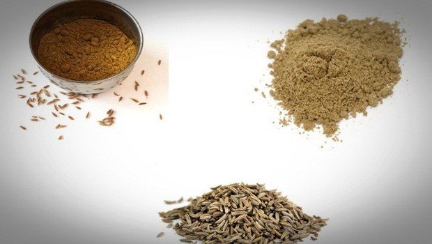 how to treat acidity - cumin seed powder, fennel seed powder, and coriander seed powder