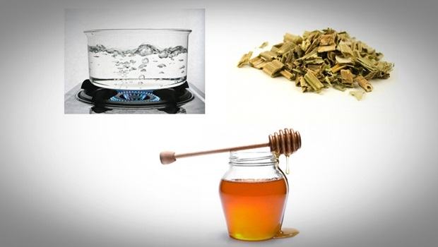 how to treat goiter - dried bugleweed herb, hot water, and honey