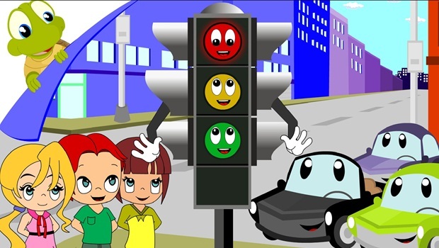 fun games for children - following traffic signal lights