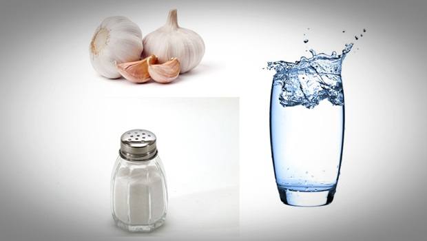 home remedies for clogged ears - garlic, salt, and water