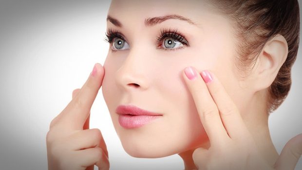 home remedies for eye bags - gently massage around eyes with hands